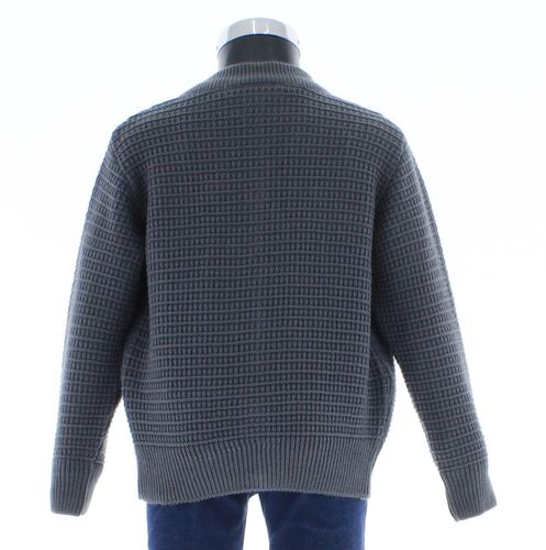 Sueter Niño Tejido Gris Cierre Completo 3242 2 a 16 Años.