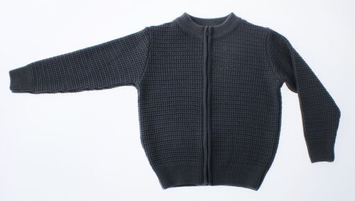 Sueter Niño Tejido Gris Cierre Completo 3242 2 a 16 Años.