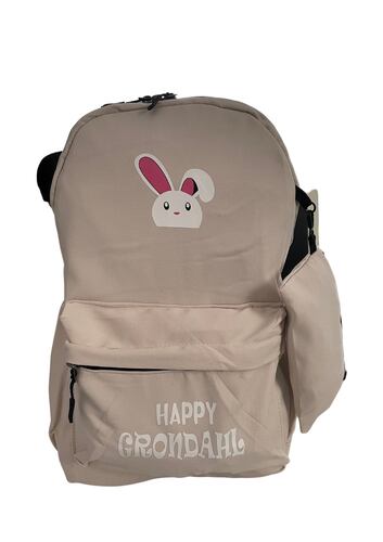 Mochila Backpack Semi Impermeable Con Lapicera Conejo Happy Asian Kawai