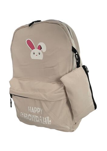 Mochila Backpack Semi Impermeable Con Lapicera Conejo Happy Asian Kawai