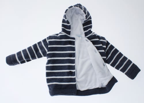 Chamarra Niño Bebe Gris Forrada 3250 0 a 4 Años.