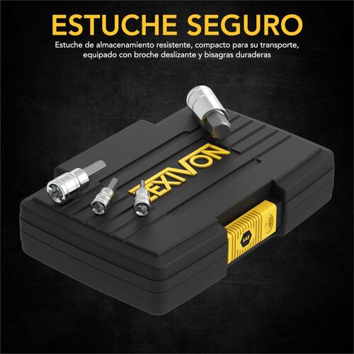 Juego Herramientas Dados Mecánica LEXIVON 13 pzas medida SAE