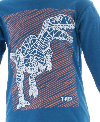 Playera Niño Azul Manga Larga T-Shirt 3254 2 a 18 Años.