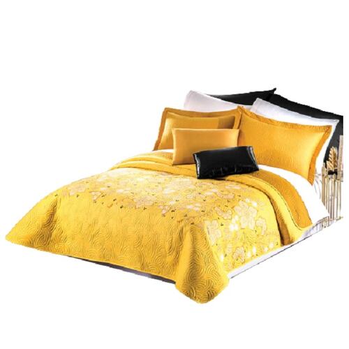 Edredon King Size Aquetzally Dorado Colchas Concord