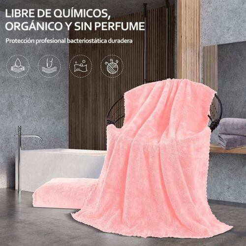 Juego De Toallas Baño Lana Suave  6 Piezas Rosa