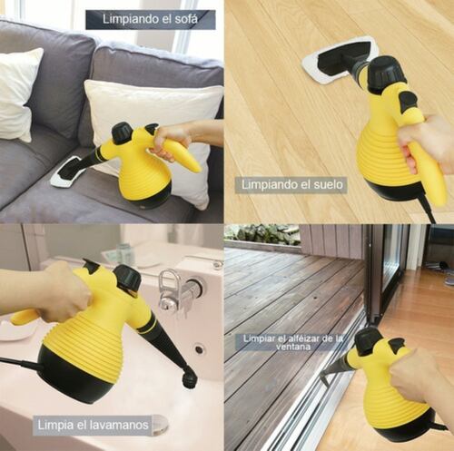 Limpiador de  Vapor Y Presión Con 9 Accesorios Amarillo