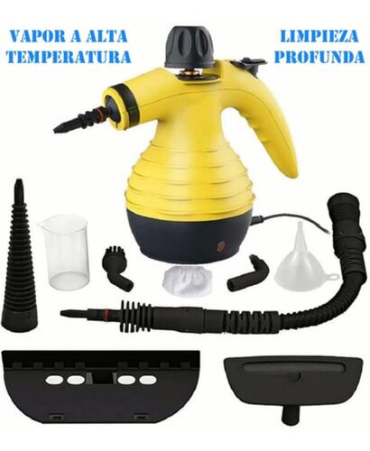 Limpiador de  Vapor Y Presión Con 9 Accesorios Amarillo