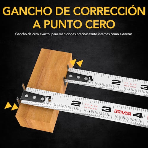 Flexómetro cinta métrica LEXIVON LX-205 7.5 metros 2 escalas AutoLock