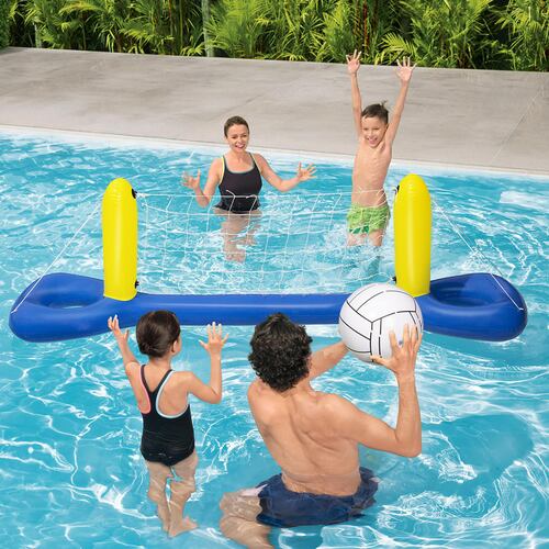 Juego Porteria Inflable Volleyball Piscina o Jardin Con Pelota