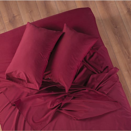 Juego Sabana Matrimonial Escencial Vino Colchas Concord