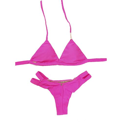 Bikini Ondulado By Minelli M Neon Rosa