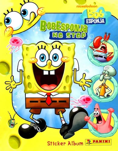 Paquete con 50 Sobres del album Bob Esponja No Stop - Panini