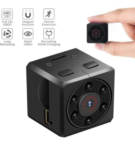 Mini Cámara Espía De Visión Nocturna Recargable Hd 1080p Negro
