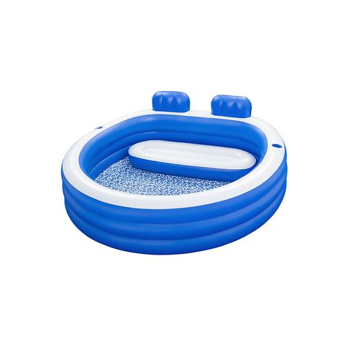 Alberca Inflable Familiar Circular Bestway Con Asientos 231 Cm Azul.