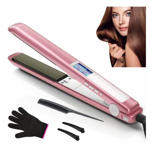 Plancha Para Cabello, 2en1 De Ceramica C0lor Rosa