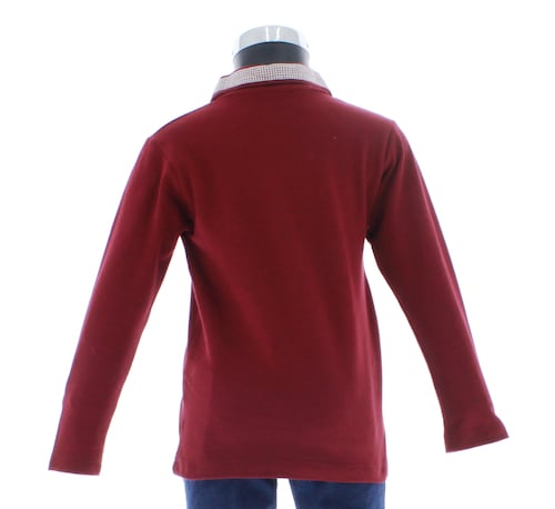 Playera Niño Rojo Manga Larga 3284 2 a 18 Años.