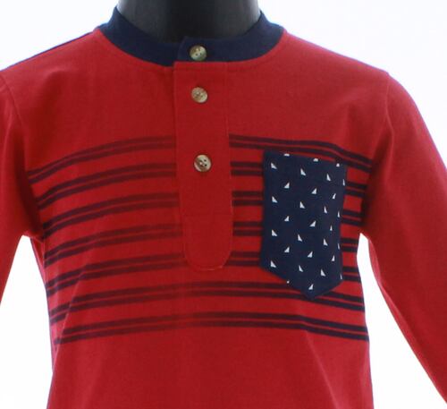 Playera Niño Rojo Manga Larga 3287 2 a 18 Años.