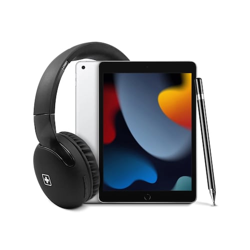 Combo Apple Ipad 9 Generación 64GB 10.2 Silver +Audífonos y Lapíz.