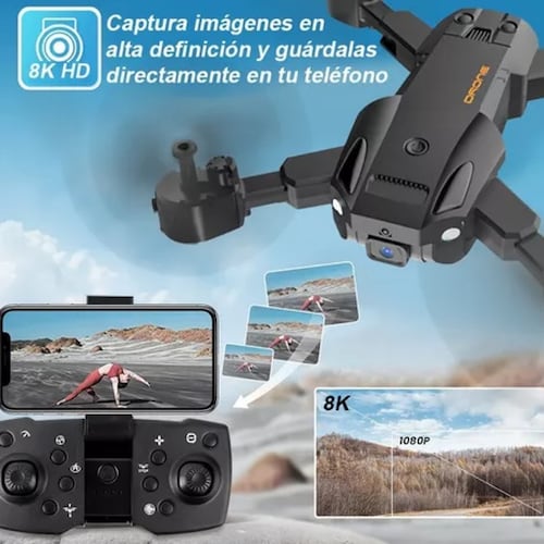 Mini Dron Recargable Con 8k Cámara Doble Y 2 Baterías