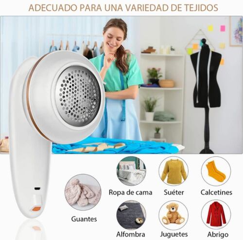 Quita Pelusa Recargable Ropa Removedor Eléctrico Portát Blanca