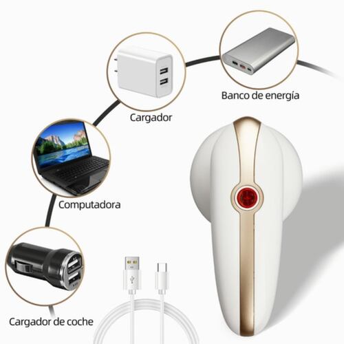 Quita Pelusa Recargable Ropa Removedor Eléctrico Portát Blanca