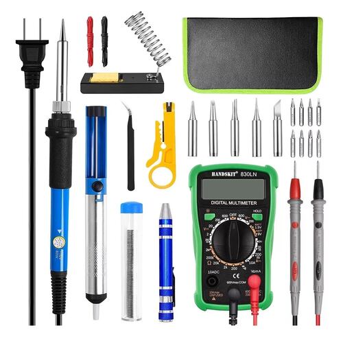 Kit De Soldador Electronica  Con Multímetro Digital