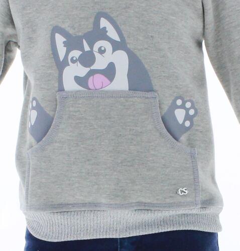 Sudadera Gris Para Niño Bebe 3299 1 a 5 años.