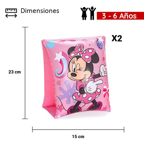 Flotadores Inflables Para Niña Bestway Minnie Mouse 6 Pzas