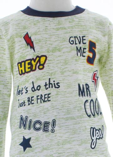 Playera Niño Manga Larga T Shirt Bebe 3312 1 a 5 Años.