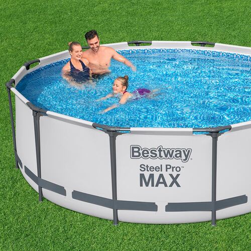 Alberca Piscina Armable Circular Gris Bestway 3.66 m x 1.00 m