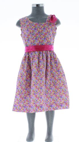 Vestido Niña Morado Floreado 2 a 10 años 3322.