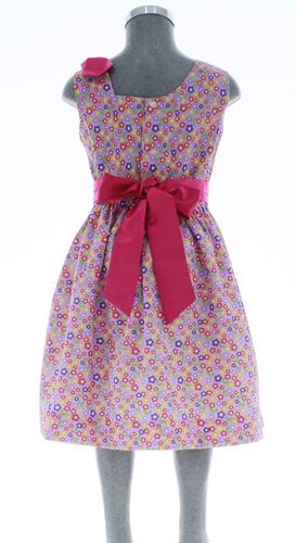 Vestido Niña Morado Floreado 2 a 10 años 3322.