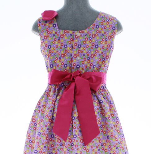 Vestido Niña Morado Floreado 2 a 10 años 3322.