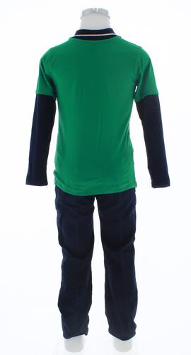 Conjunto Niño Pantalon y Playera Verde 3330 2 a 18 Años.