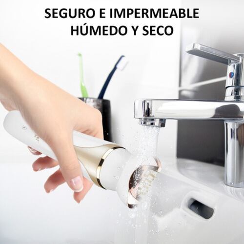 Depiladora Maquina,cepillo Limpieza Facial Blanco con Rosa
