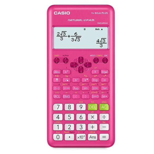 Calculadora Científica CASIO FX82LAPLUS 2da Ed 252 Funciones Rosa