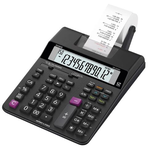 Calculadora CASIO HR-200RC Impresión 2 Colores 12 Caracteres