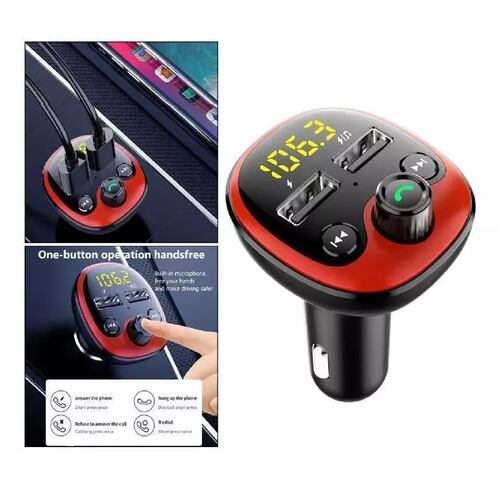 Cargador Usb Doble Transmisor Y Receptor Bluetooth De Audio