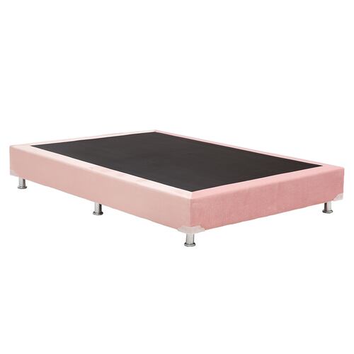 Colchon Matrimonial Spring Air Morgan Con Cabecera Toledo y Box Palo de Rosa