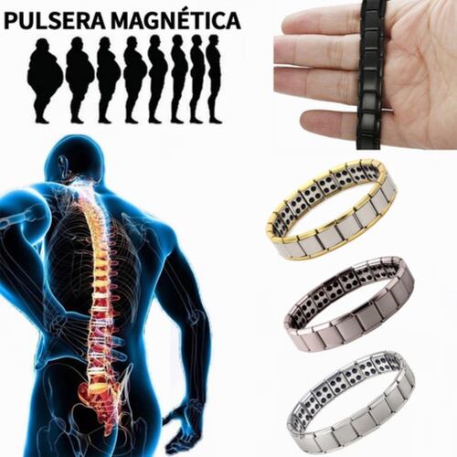 Pulsera Brazalete Acero Titanio  Para Caballero, Negra