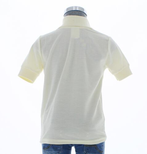 Playera Polo Para Niño De Algodon Color Beige 3347 2 a 18 Años.