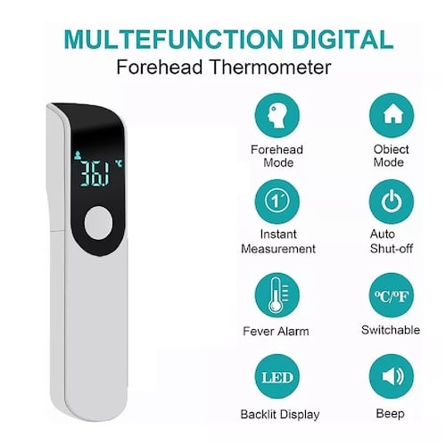 Mini Termómetro Lcd Infrarrojo Láser Digital Sin Contacto Blanco
