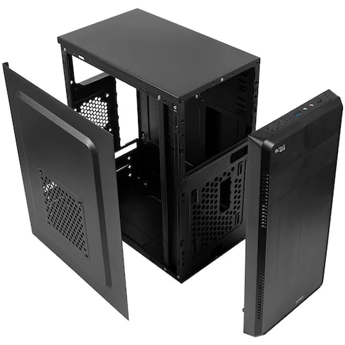 Gabinete ACTECK Kioto GC240 Micro-ATX Fuente 500W Ventilador USB3 AC-932547.