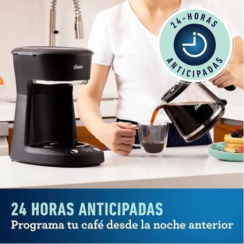 Cafetera programable Oster BVSTDCP12B 12 tazas auto apagado