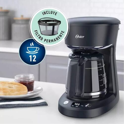 Cafetera programable Oster BVSTDCP12B 12 tazas auto apagado