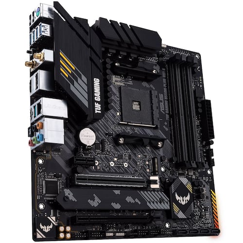Tarjeta Madre ASUS TUF GAMING B550M-PLUS WIFI II AURA 4xDDR4 2xPCI-E USB3 Socket AM4.