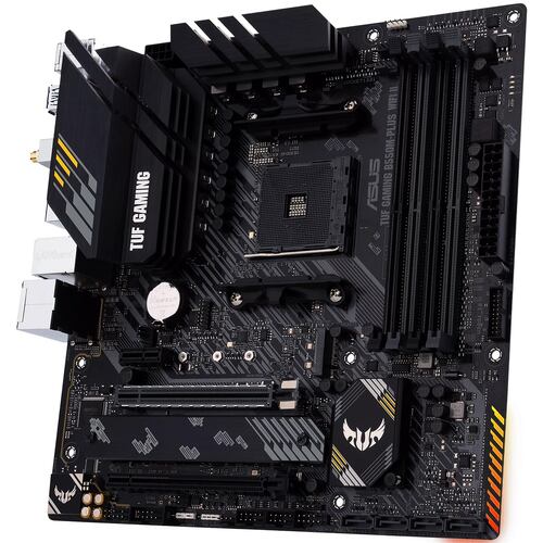 Tarjeta Madre ASUS TUF GAMING B550M-PLUS WIFI II AURA 4xDDR4 2xPCI-E USB3 Socket AM4.
