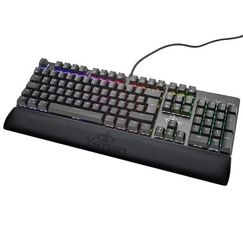 Teclado YeYian Kusari RGB Mecanico Switch Cafe YKM-ERGB-03.
