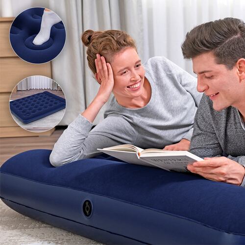 Colchón Inflable Matrimonial Bestway Con Bomba Pie Integrada