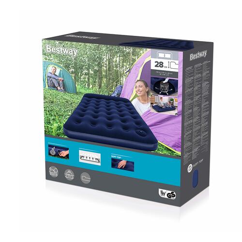 Colchón Inflable Matrimonial Bestway Con Bomba Pie Integrada